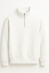 Quarter-Zipper — White
