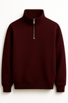 Quarter-Zipper — Burgundy
